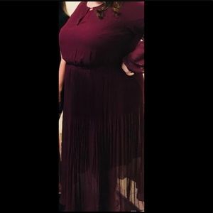 Burgundy maxi dress